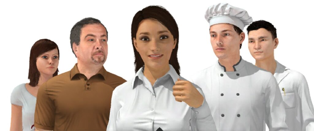 Equipe du restaurant virtuel