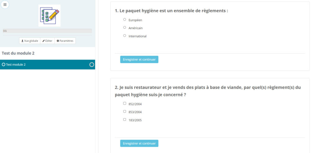 QCM formation HACCP en ligne